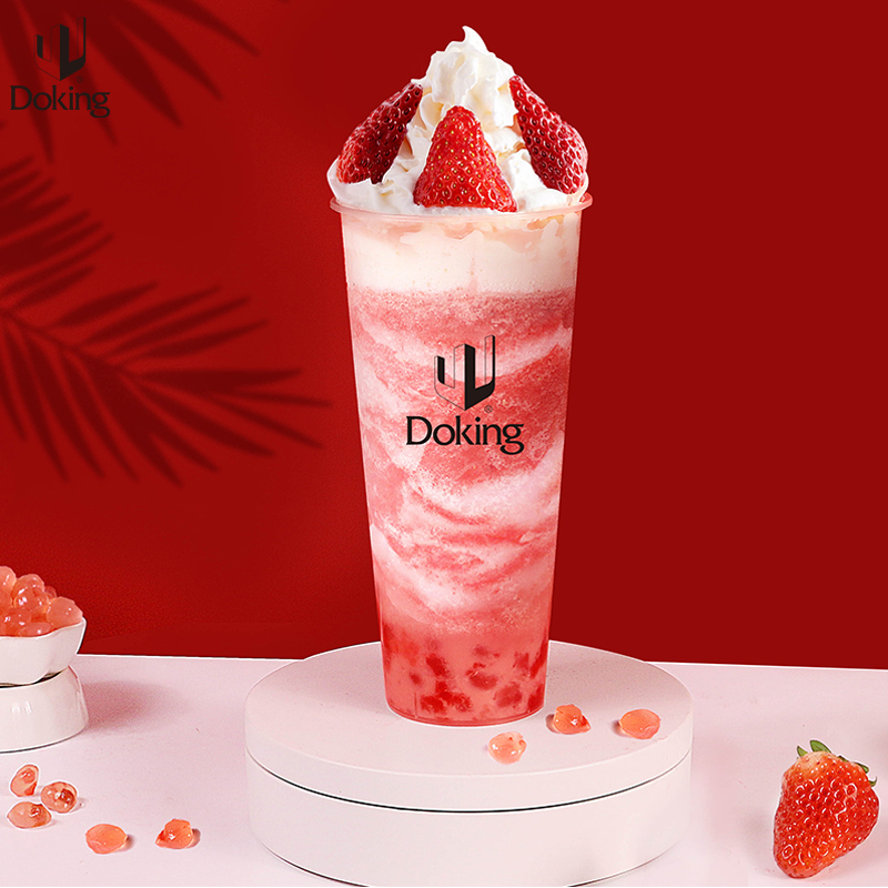 Dooking 3kg Strawberry Tea Fruit Jam Sweet Bubbled Puree for Beverage Drink Dessert Packaged in Bottles